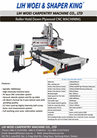 Roller hold down CNC machine center